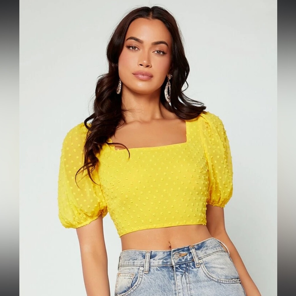 Yumi‎ Kim yellow textured summer shirt Sz Small